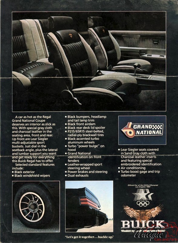 1984 Buick Grand National Folder Page 1